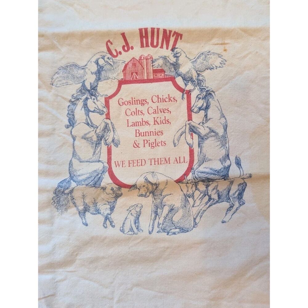 vintage McWiggly’s Bunny Starter Blue Ribbon feed sack - Picture 2 of 5